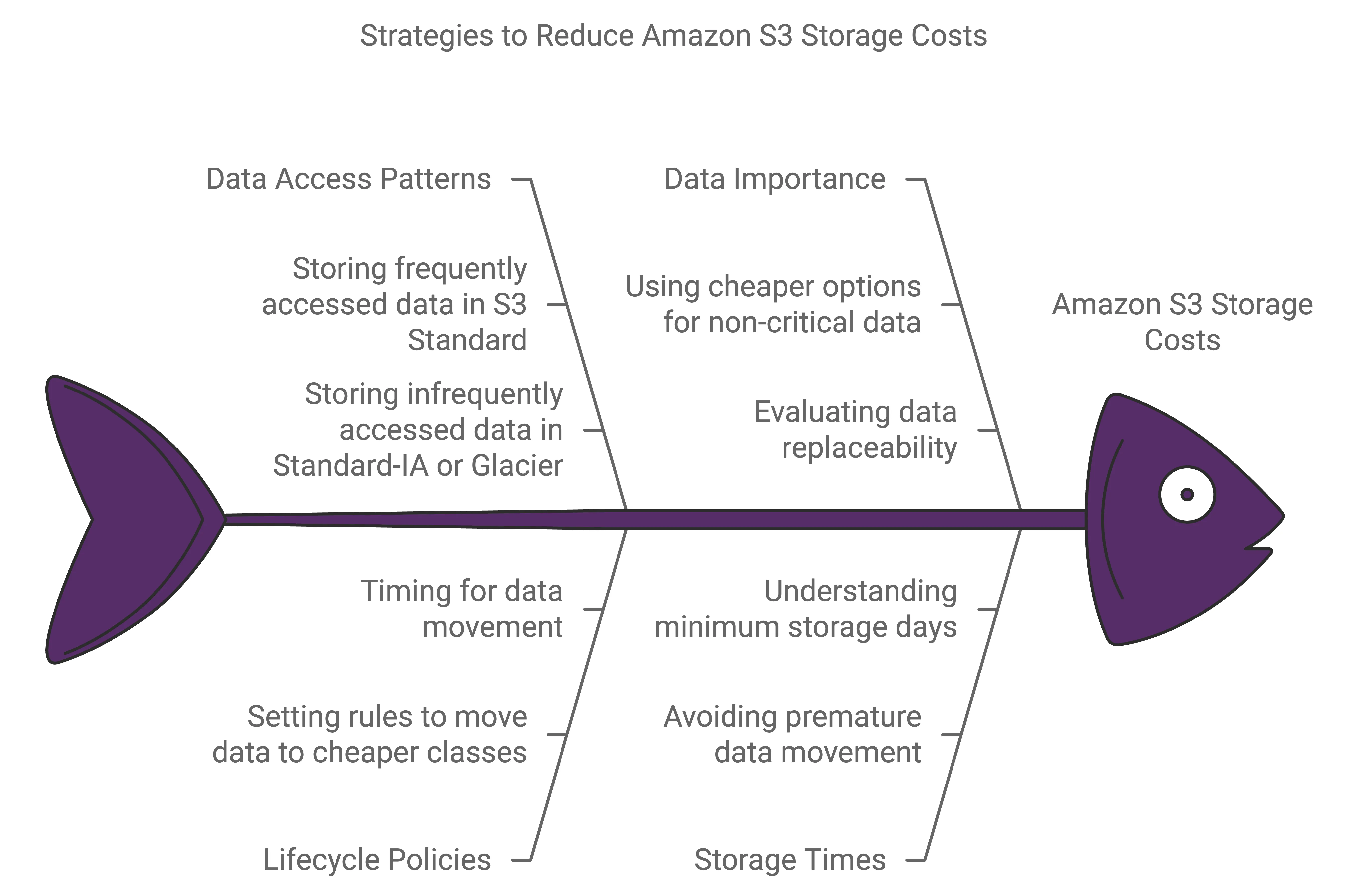 S3 Storage Costs Fish Diagram